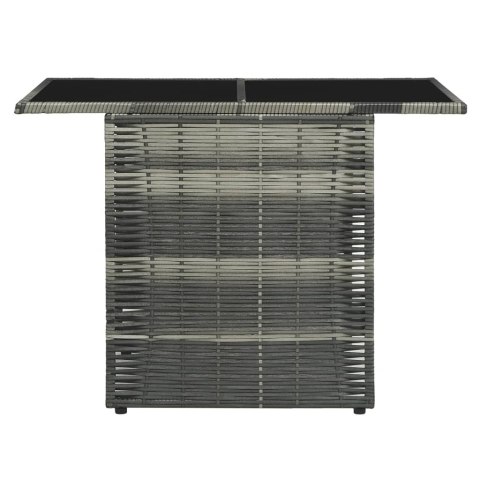  3-cz. zestaw mebli bistro z poduszkami, rattan PE, szary Lumarko!