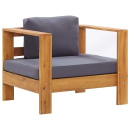  Fotel ogrodowy z poduszką, ciemnoszary, lite drewno akacjowe Lumarko!