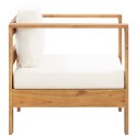  Krzesło ogrodowe z poduszką, kremowe, lite drewno akacjowe Lumarko!