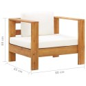  Krzesło ogrodowe z poduszką, kremowe, lite drewno akacjowe Lumarko!