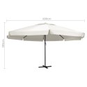  Parasol ogrodowy na słupku aluminiowym, 600 cm, piaskowy Lumarko!