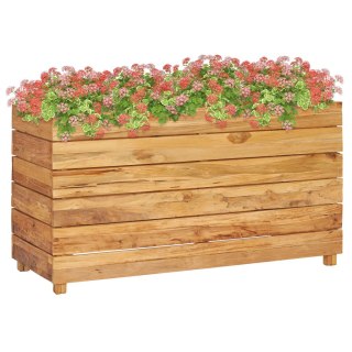  Podwyższona donica 100x40x55 cm, drewno tekowe z odzysku i stal Lumarko!