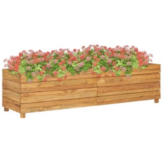  Podwyższona donica 150x40x38 cm drewno tekowe z odzysku i stal Lumarko!