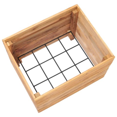  Podwyższona donica 50x40x38cm drewno tekowe z recyklingu i stal Lumarko!