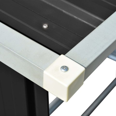  Wiata na drewno, stal galwanizowana, 163x83x154 cm, antracytowa Lumarko!