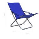  Składane krzesła plażowe, 2 szt., tkanina, niebieskie Lumarko!