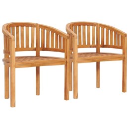  Krzesła w kształcie banana, 2 szt., lite drewno tekowe Lumarko!