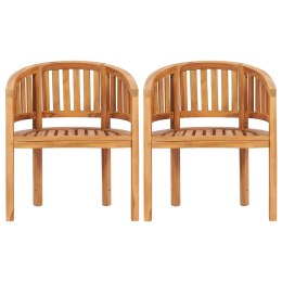  Krzesła w kształcie banana, 2 szt., lite drewno tekowe Lumarko!