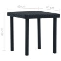  Ogrodowy stolik herbaciany, czarny, 40 x 40 x 40 cm, polirattan Lumarko!