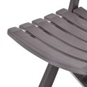  Składane krzesła ogrodowe, 2 szt., plastikowe, mokka Lumarko!