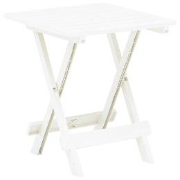  Składany stolik ogrodowy, biały, 45x43x50 cm, plastikowy Lumarko!
