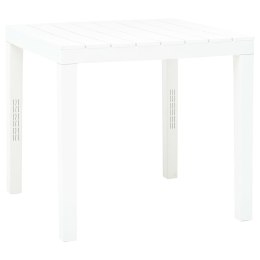  Stół ogrodowy, biały, 78 x 78 x 72 cm, plastikowy Lumarko!