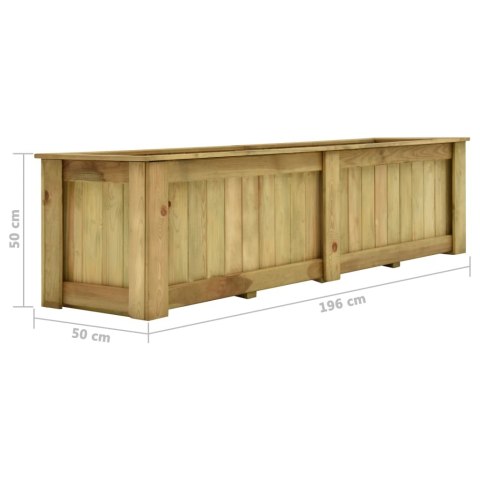  Podniesiona donica, 196x50x50 cm, impregnowane drewno sosnowe Lumarko!