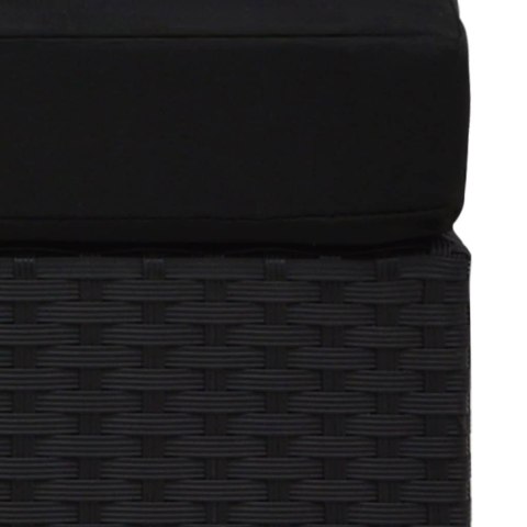  2-cz. zestaw wypoczynkowy do ogrodu, rattan PE, czarny Lumarko!
