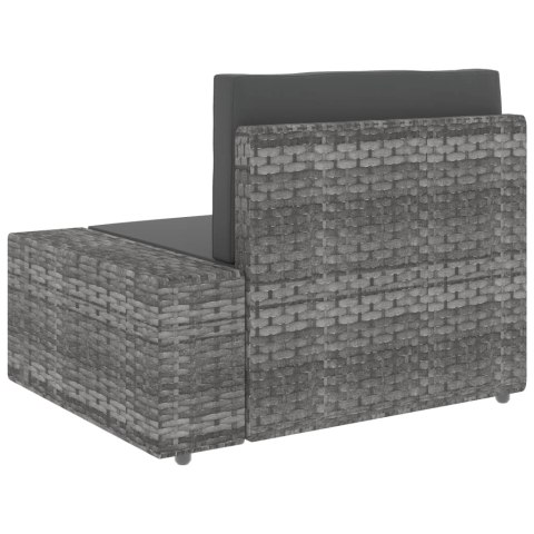  Sofa modułowa 2-osobowa, rattan PE, szara Lumarko!
