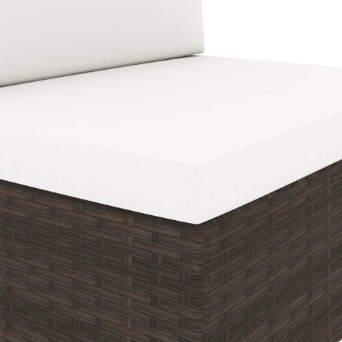  Sofa modułowa 3-osobowa, rattan PE, brązowa Lumarko!