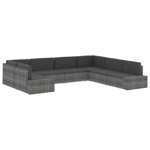  Sofa modułowa 3-osobowa, rattan PE, czarna Lumarko!