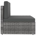  Sofa modułowa 3-osobowa, rattan PE, szara Lumarko!