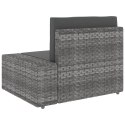  Sofa modułowa 3-osobowa, rattan PE, szara Lumarko!