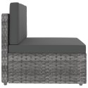  Sofa modułowa 3-osobowa, rattan PE, szara Lumarko!