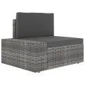  Sofa modułowa 3-osobowa, rattan PE, szara Lumarko!