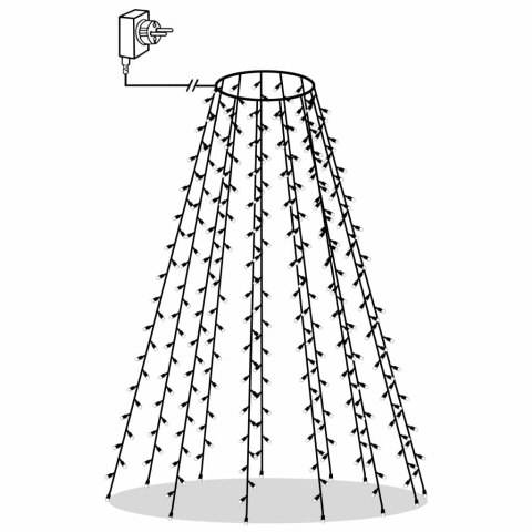  Lampki choinkowe w formie siatki, 210 LED, IP44, 210 cm Lumarko!