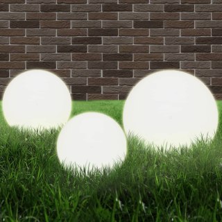  Lampy zewnętrzne LED, 3 szt., kule 20/30/40 cm, PMMA Lumarko!