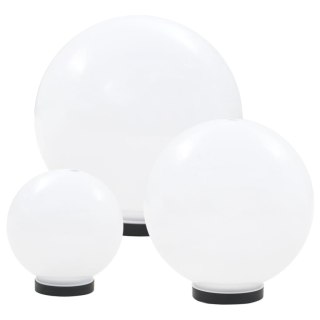  Lampy zewnętrzne LED, 3 szt., kule 20/30/40 cm, PMMA Lumarko!