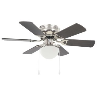  Zdobiony wentylator sufitowy z lampą, 82 cm, ciemnobrązowy Lumarko!