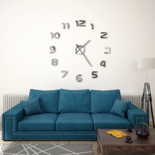  Zegar ścienny 3D, nowoczesny design, 100 cm, XXL, srebrny Lumarko!