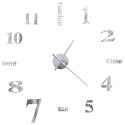  Zegar ścienny 3D, nowoczesny design, 100 cm, XXL, srebrny Lumarko!