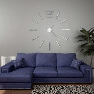  Zegar ścienny 3D, nowoczesny design, 100 cm, XXL, srebrny Lumarko!