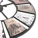  Zegar ścienny vintage z mechanizmem kwarcowym, 60 cm, XXL Lumarko!