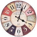  Zegar ścienny w stylu vintage, wielokolorowy, 30 cm Lumarko!