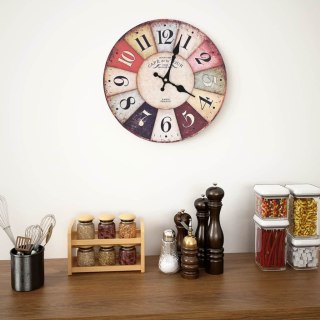  Zegar ścienny w stylu vintage, wielokolorowy, 30 cm Lumarko!