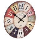  Zegar ścienny w stylu vintage, wielokolorowy, 30 cm Lumarko!