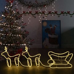  Świąteczna dekoracja renifery z saniami, 576 diod LED Lumarko!
