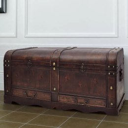 Lumarko Duży, drewniany kufer, brązowy