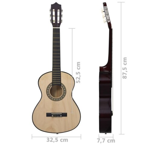  Gitara klasyczna dla początkujących i dzieci, 1/2, 34", lipa Lumarko!