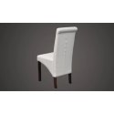  Krzesła stołowe, 2 szt., białe, sztuczna skóra Lumarko!