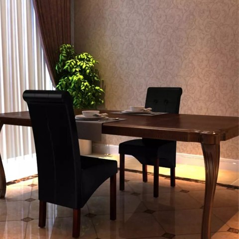  Krzesła stołowe, 2 szt., czarne, sztuczna skóra Lumarko!