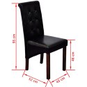  Krzesła stołowe, 2 szt., czarne, sztuczna skóra Lumarko!
