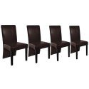  Krzesła stołowe, 4 szt., ciemnobrązowe, sztuczna skóra Lumarko!