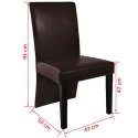  Krzesła stołowe, 4 szt., ciemnobrązowe, sztuczna skóra Lumarko!
