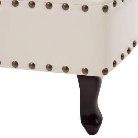  Szezlong, kremowa biel, sztuczna skóra Lumarko!