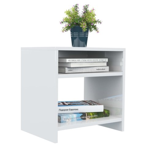  2 białe szafki nocne, wysoki połysk, 40x30x40 cm, płyta wiórowa Lumarko!