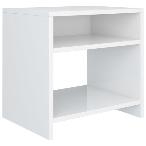  2 białe szafki nocne, wysoki połysk, 40x30x40 cm, płyta wiórowa Lumarko!