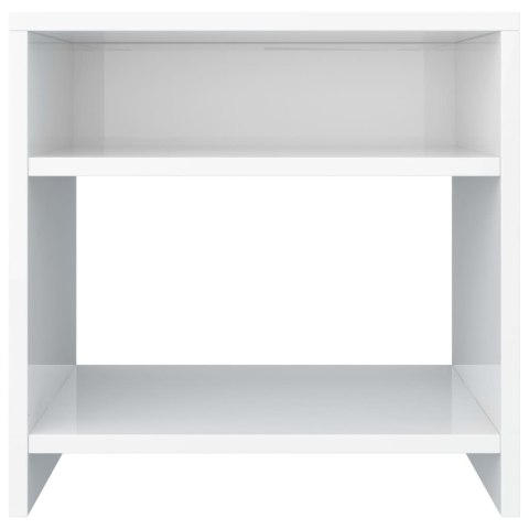  2 białe szafki nocne, wysoki połysk, 40x30x40 cm, płyta wiórowa Lumarko!