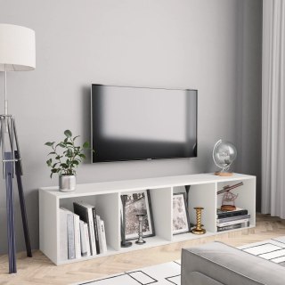  Regał na książki/szafka TV, biały, 143x30x36 cm Lumarko!