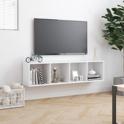  Regał na książki/szafka TV, biały, 143x30x36 cm Lumarko!